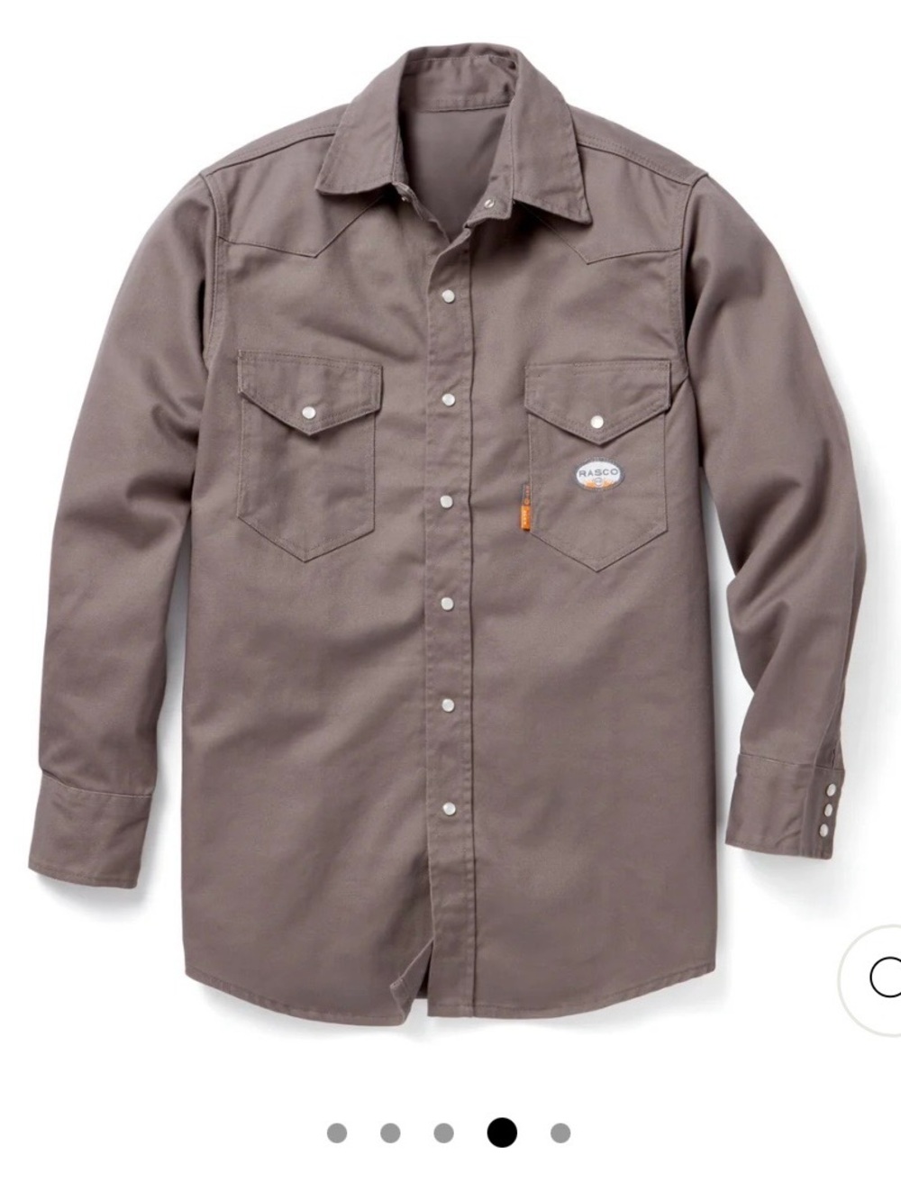 Rasco Flame Resistant FR Pearl Snap Work Shirt Reg CAT 2 2112